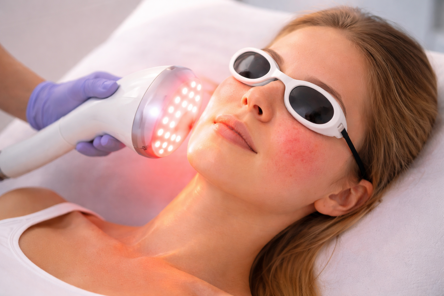 Photobiomodulation et rosacée