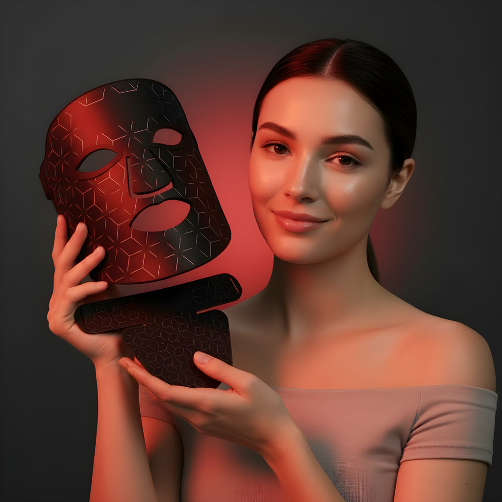 visage femme masque led et cou 