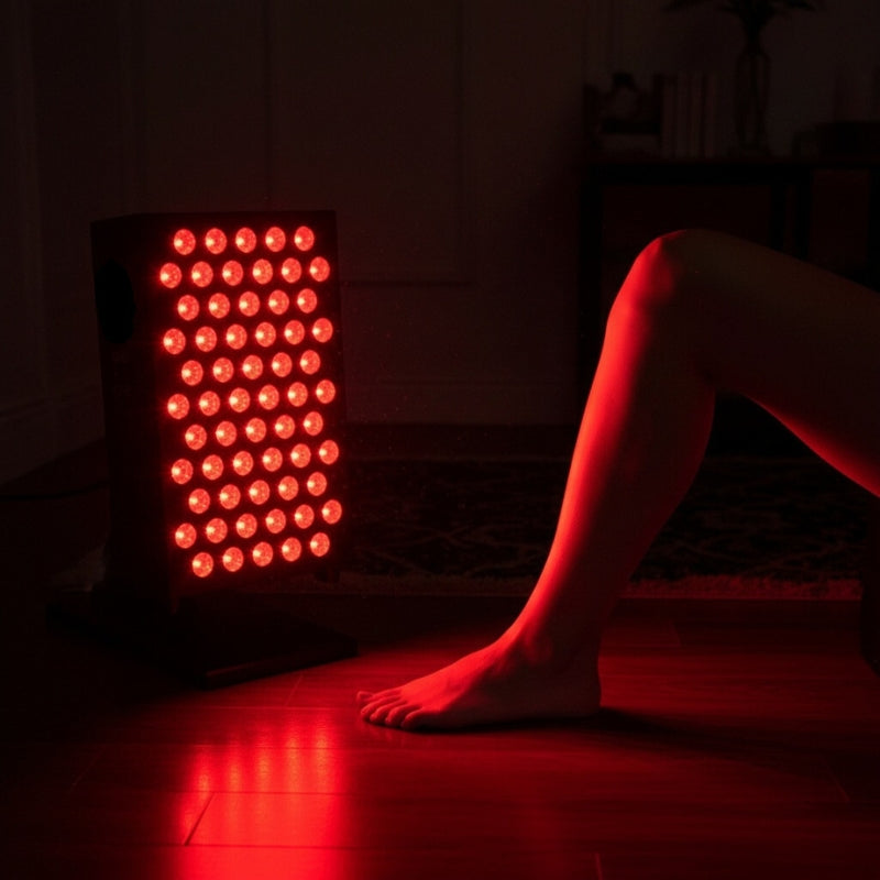 lumiere rouge genoux utilisation jambe douleur infrarouge