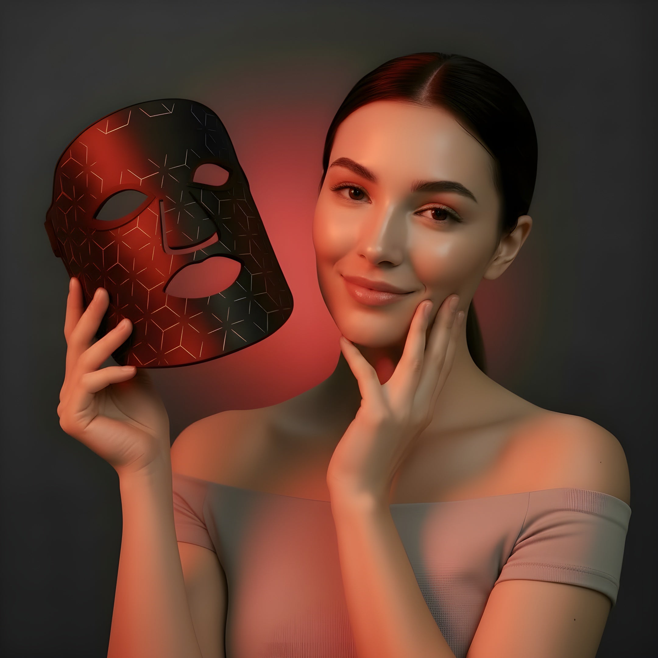 Masque LED Visage - Luminothérapie 8 Couleurs | OLM8 femme