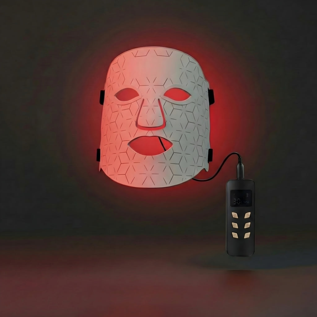 masque led blanc visage multi couleurs