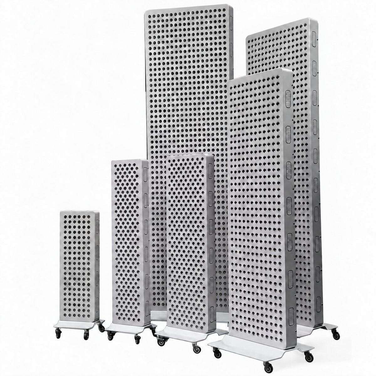 Gamme de panneaux Ora Light de photobiomodulation sur supports à roulettes